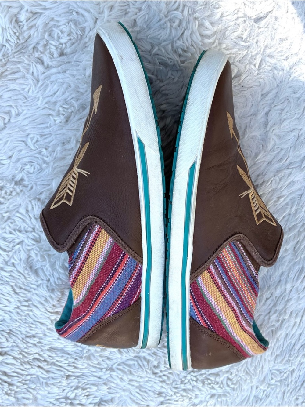Twisted X Brown Leather Embroidered Be Brave Women’s Loafers Sz 10 - Picture 5 of 10